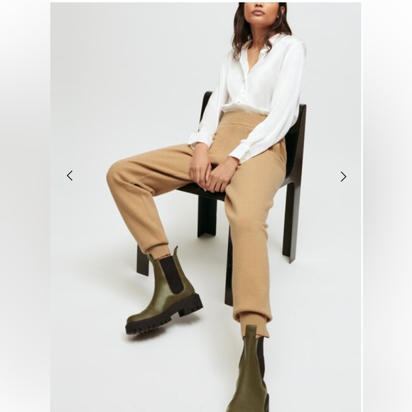 Maje Camel Knitted Jogger Pants size 34 - Picture 1 of 14